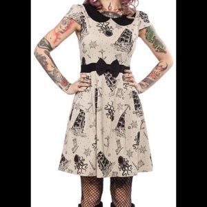 Sourpuss Lizzie Kraken print dress in XXL